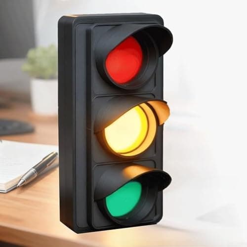 Image of Industry Retro Traffic Light Wall Lamp, USB LED Wall Light with Red and Green Traffic Signal Lamp for Restaurant Cafe Bar Decor