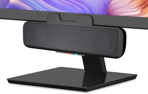 Image of Cyber Acoustics USB & Bluetooth Speaker Bar (CA-2890BT) – USB Powered Speaker for PC and Bluetooth for Smartphones, Speakerphone, Clamps to Monitor, Convenient Controls