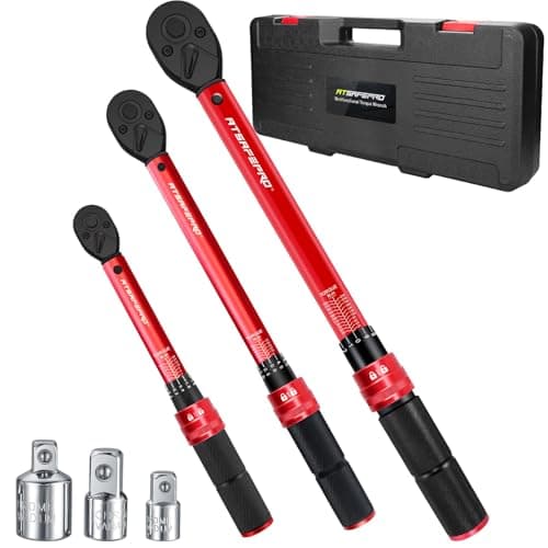 Image of ATsafepro 6Pcs Torque Wrench Set 1/4", 3/8", 1/2" Drive, High Precision ±3% Adjustable Torque Wrenches 1-25NM,5-60NM,20-230Nm with 72-Tooth Ratchet & Adapters for Bicycle, Motorcycle, Car Maintenance