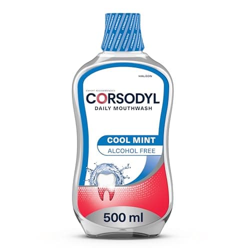 Image of Corsodyl Mouthwash Daily Gum Care, Fluoride Mouthwash, Alcohol Free, Cool Mint, 500ml