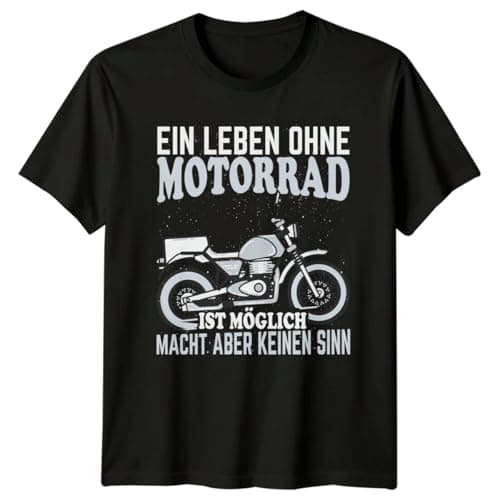 Image of Sassy Souls EIN Leben Ohne Motorrad Ist Moglich Macht Aber Keinen Sinn T-Shirt Biker Lifestyle Motorcycling Birthday M Black
