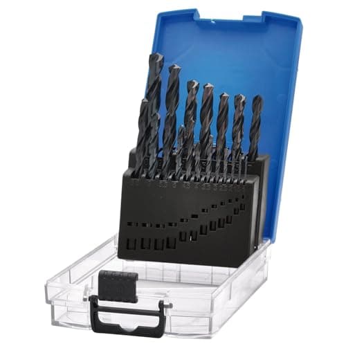 Image of Draper 19 pcs Black HSS Drill Bit Set - 08850 - for Metal, Wood and Plastic