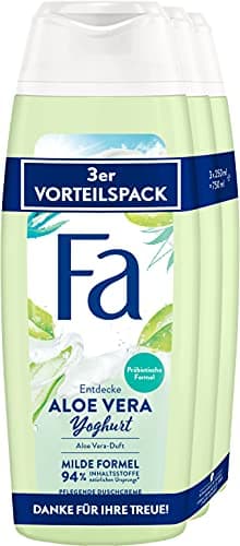 Image of Fa Nourishing Shower Cream Aloe Vera Yoghurt with the Pleasant Nourishing Fragrance of Aloe Vera Pack of 3, 750 ml