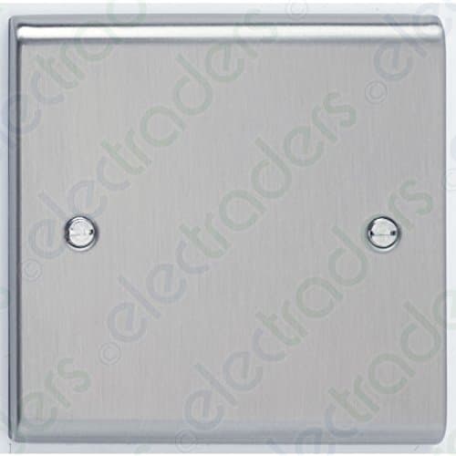 Image of Deta SD1200SS Blank Plate 1 Gang (Chrome/Stainless Steel)