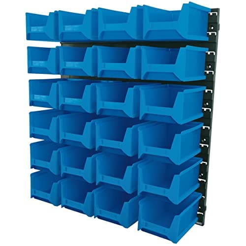 Image of Draper 06797 Storage Bin Set (24 Pieces) , Blue