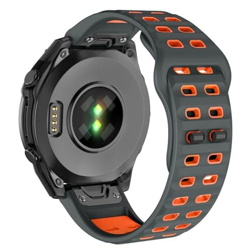 Image of OVERSTEP Strap for Garmin Fenix 8 47mm/Fenix 7/Fenix 6, Soft Silicone Replacement Band for Garmin Fenix 5/Fenix 7 Pro/Fenix E/EPIX Gen2/Forerunner 935/945/955/965/Approach S60/S62