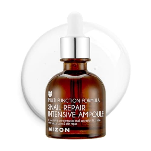 Image of [MIZON] SNAIL REPAIR INTENSIVE AMPOULE (30ml) Korean Skincare - Hydrating & Plumping Repair Serum - Snail mucin extract + Peptides + Adenosine - Intensive anti-aging treatment - Glass Skin Glow
