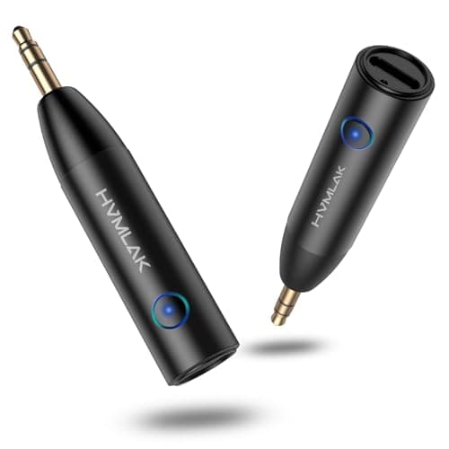 Image of HVMLAK Bluetooth 5.4 Aux Adapter for Car Home Stereo, Music Streaming, Handsfree Call, HiFi Sound, USB-C Charging, Metal Housing, [1 Piece]