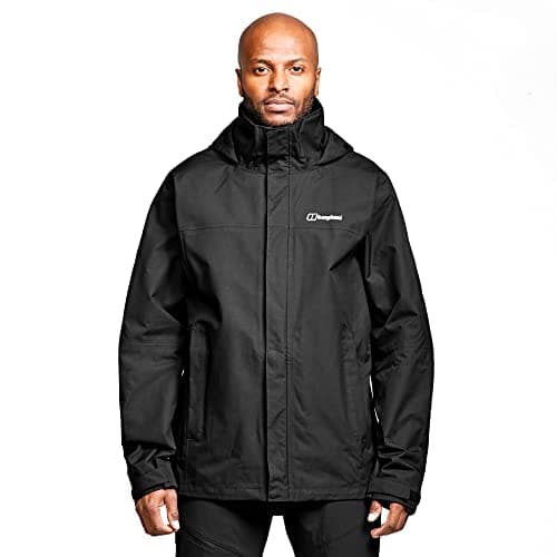 Image of Berghaus Men's Rg Alpha 2.0 Waterproof Shell Jacket | Extra Breathable | Lightweight Coat | Durable Waterproof Jacket, Black/Black, L