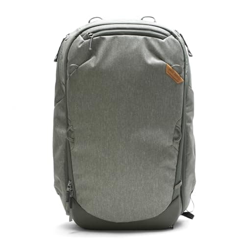 Image of Peak Design Travel Backpack 45L, Sage, Expandable 35-45L Design, Rear & Top Access, Weatherproof Shell, Laptop Sleeve, Ideal for Travel, Everyday or Camera Carry, Versatile Backpack for Men and Women