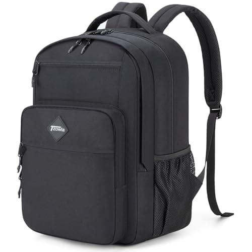 Image of Tzowla School Backpack for Teen Girs and Boys,15.6 Inch Laptop Bookbag for 14-18 Teenage,Lightweight Students Backpacks for College/Campus/High Shool,Water Resistant Casual Daypack(Black)