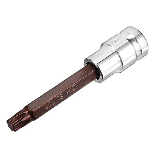 Image of sourcing map 1/2" Drive x T50 Torx Bit Socket, S2 Steel Bits CR-V Sockets 4" Length Use with Ratchet Wrench, Slide Bar, Extension Rod