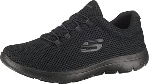 Image of Skechers Womens Summits Artistry Chic Sneaker, Black Mesh Black Trim, 4 UK
