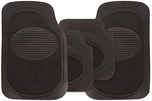 Image of Streetwize SWCM72 Allure Combination Rubber/ Carpet Mat Set - Black (4 Pieces)