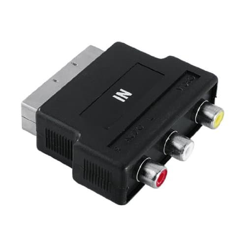 Image of 00122241 Hama Video Adaptor 3 x RCA to SCART Male-Female) Black