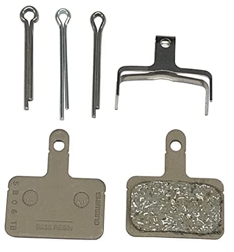 Image of SHIMANO Spares B03S disc brake pads and spring, steel backed, resin, One Size,Black