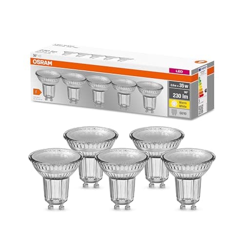 Image of OSRAM LED reflector lamp , Base: GU10 , Warm White , 2700 K , 2.30 W , replacement for 35 W Reflector lamp , LED BASE PAR16 [Energy efficiency class A++]
