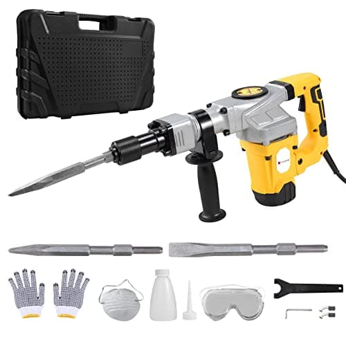 Image of Voilamrt 1300W Electric Demolition Jack Hammer,4200BPM Concrete Drill Breaker Kit Jackhammer
