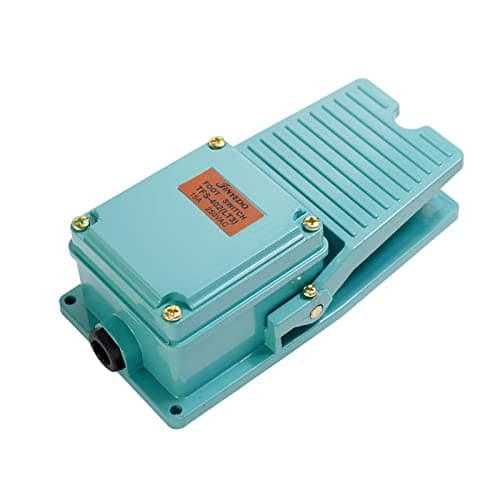Image of WANGCL Foot Pedal Switch,AC 250V 15A 1NO 1NC Momentary Treadle Nonslip Aluminum Foot Pedal Switch TFS-402