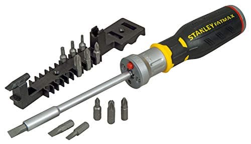 Image of Stanley FMHT0-62689 Bit-Screwdriver with 12 Bits and LED, Black/Yellow, Set of 14 Piece