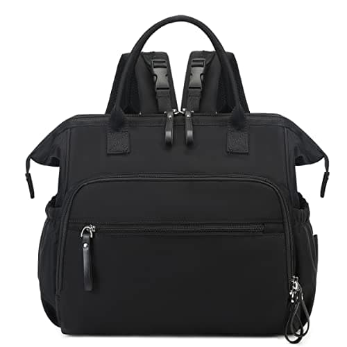 Image of LORADI Large Changing Bag Tote, 14 Pockets Baby Bag with Pram Clips and 3 Insulated Pockets, Baby Shower Gifts (Black, Large)