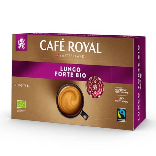 Image of Café Royal Professional Pads, Bio Lungo Forte, 50 Nespresso (R) Professional Compatible Pads for Office and Catering, Organic and Fairtrade Certified, Intensity 8