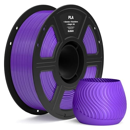 Image of ELEGOO PLA Filament 1.75mm Purple 1KG, 3D Printer Filament Dimensional Accuracy +/- 0.02mm, 1kg Spool(2.2lbs) Fit Most FDM 3D Printers