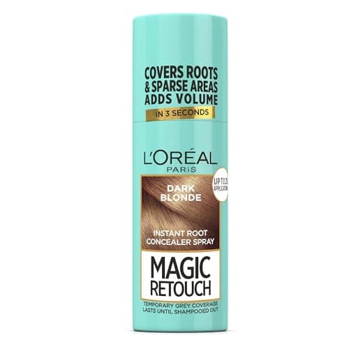Image of L'Oréal Paris Brown Magic Retouch Hair Colour Root Concealer Spray (75ml), Hair Dye, Instant 100% Grey Coverage & Flawless Blend, Quick & Easy Application