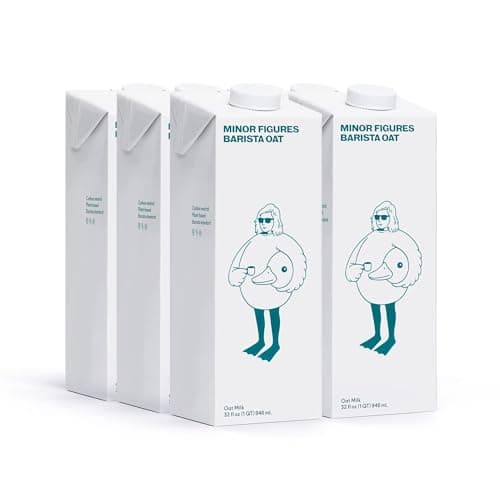 Image of Minor Figures Oat Milk, Made in The UK | Barista Oat Milk, 1 Litre (6x1L) | No Added Sugar | Non Dairy Milk | Vegan | Shelf Stable