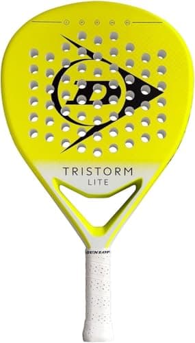 Image of DUNLOP Padel Bat Tristorm Lite, Yellow, Light Yellow, Black, White