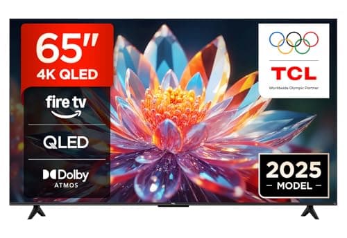 Image of TCL 65T6C-UK 65 Inch QLED 4K HDR TV, Fire TV (Smart TV with Dolby Vision & Atmos, HDR10+, Press & Ask Alexa, 2025 Model)