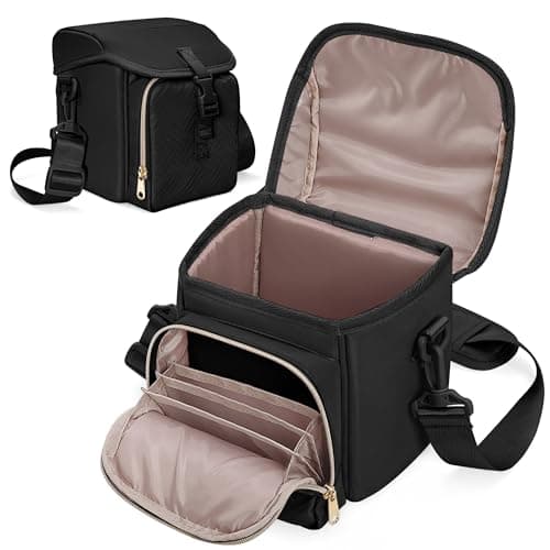 Image of Prokva Camera Sling Bag - Compatible with Polaroid Now 2nd Generation I-Type, Now+ 2nd Gen I-Type, OneStep+, OneStep 2 VF Instant Camera - Crossbody Bag with Adjustable Strap, Black