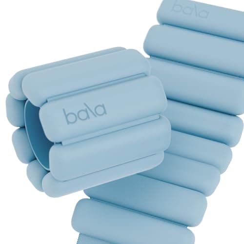 Image of Bala Bangles - Set of 2 (1lb Each) | Adjustable Wearable Wrist & Ankle Weights | Yoga, Dance, Barre, Pilates, Cardio, Aerobics, Walking | Monochromatic Sea