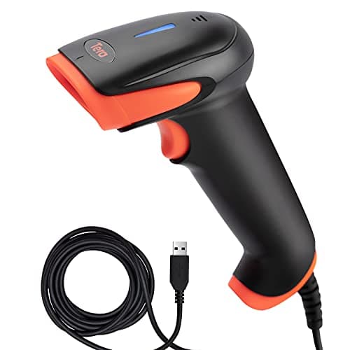Image of Tera Barcode Scanner CCD USB Wired 1D Handheld Bar Code Reader, Read Screen Digital Smartphone Barcode Plug and Play, 1500C