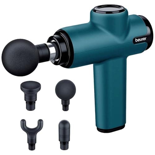 Image of Beurer MG 99 Massage Gun, Handy Massage Gun with 4 Attachments, Powerful Trigger Point Massage, Relaxing Tension, Compact Muscle Massager with 5 Intensity Levels & Battery
