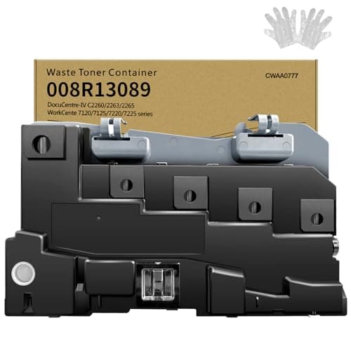 Image of 008R13089 Waste Toner Container Compatible for Xerox WorkCentre 7120 7125 7220 7225 7220i 7225i Series CWAA0777 DocuCentre-IV C2260 C2263 C2265 Printer High Capacity 33000 Pages 1 Black Pack