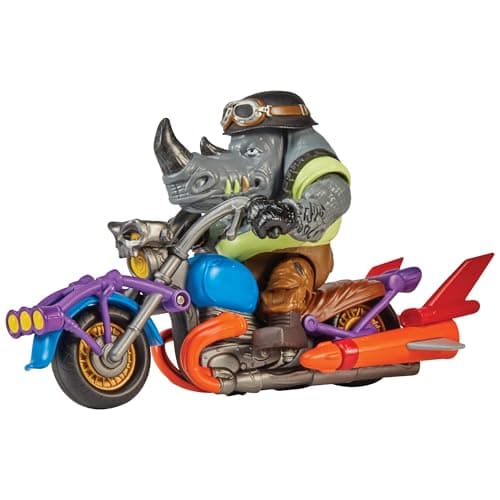 Image of Teenage Mutant Ninja Turtles: Mutant Mayhem Chopper Cycle with exclusive Rocksteady