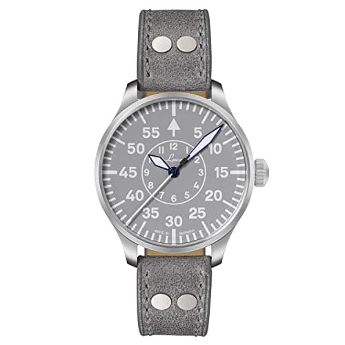 Image of Laco Pilot Watch, Automatic Watch, Stainless Steel Case, Sapphire Glass, 5 Bar, Made in Germany, Herren, Strap.