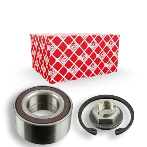 Image of febi bilstein 19213 Wheel Bearing Kit with axle nut and circlip, pack of one