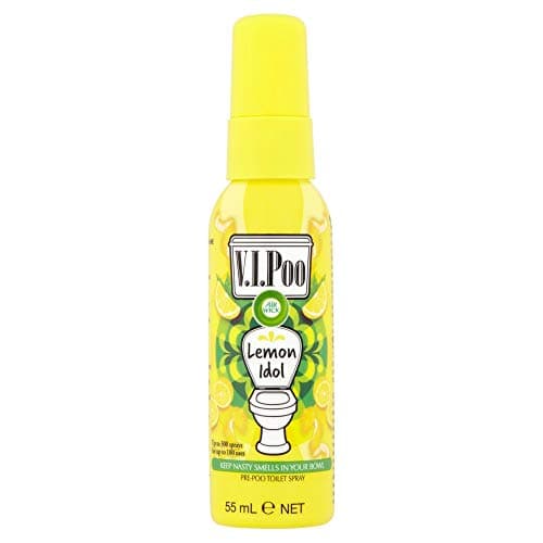 Image of Air Wick VIPoo Toilet Spray Lemon Idol – 55ml Pre-Poo Spray, Odour Neutraliser for Bathroom Use, Discreet Fresh Scent, Up to 300 Sprays, Compact Bottle