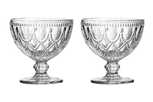 Image of Premier Housewares Fleur Sundae Dishes, Clear Glass, 11 x 11 x 11 cm