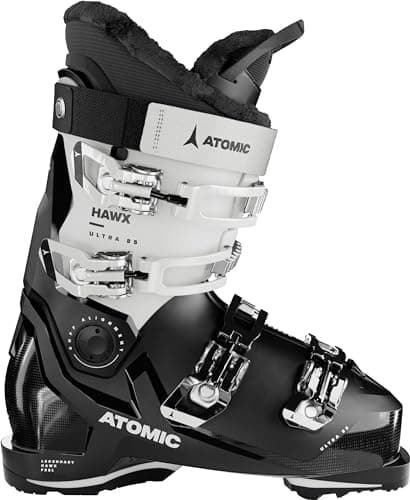 Image of ATOMIC Hawx Ultra 85 W GW Ski Boots - Size 22/22.5 - Women's Ski Boots in Black/White - Boots with 3D Ankle & Heel for Anatomical Fit - Slim Ski Boots with 98 mm Fit