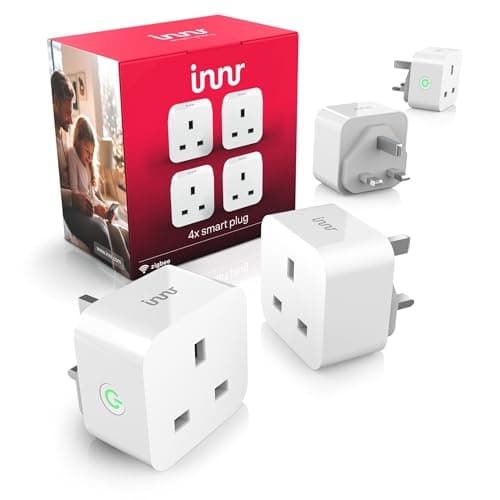 Image of Innr Zigbee Smart Plug, Works with Hue* and Alexa, Works as Zigbee Repeater, Power Monitoring, Smart Socket, 4-Pack