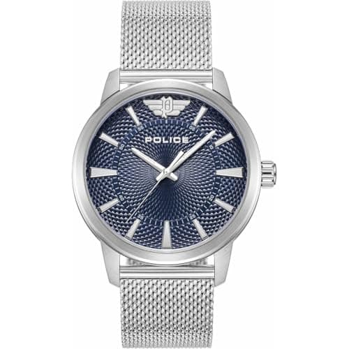 Image of Police - Raho Men's Watch with Blue Dial and Silver Strap – PEWJG0005004