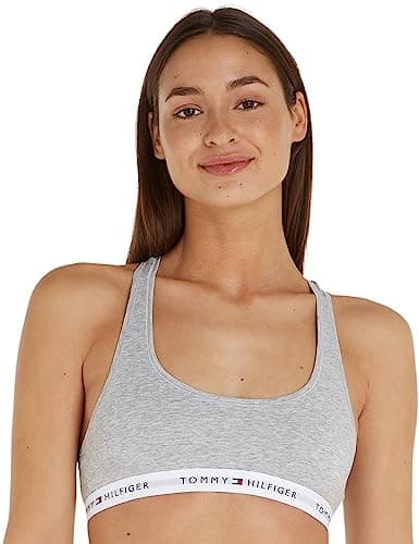 Image of Tommy Hilfiger Women’s Stretch Bralette, Grey (Light Grey Heather), M