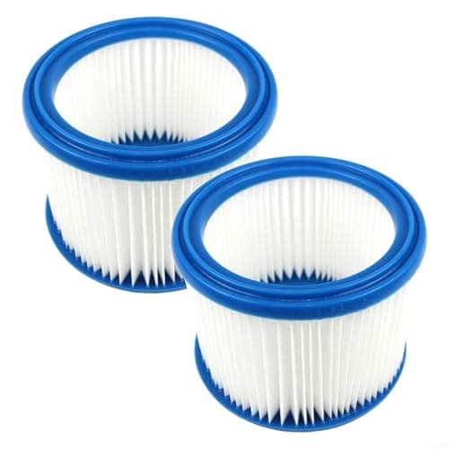 Image of RichVibe Washable Round HEPA Vacuum Filter for Bosch GAS 20 L SFC GAS 1200 L 2607432024 Wet Dry Models(2 PACK)
