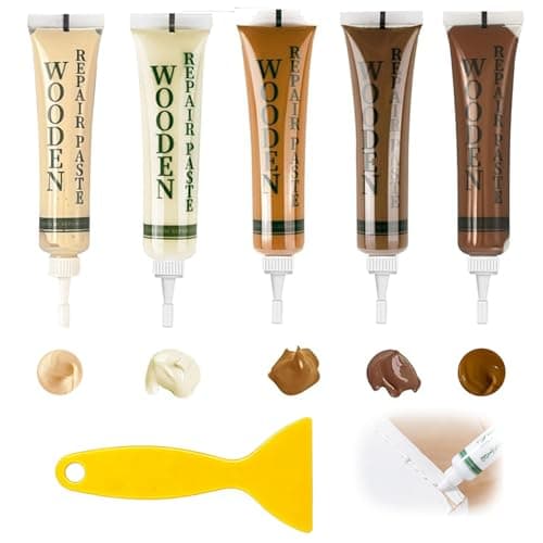 Image of Laminate Floor Repair Kit, Wood Putty, Wood Repair Kit, Vinyl Floor Repair Kit for Repairing Scratches, Cracks and Discoloration on Wooden Cabinet, Floors and Doors - Easy to Use, 5 Colours