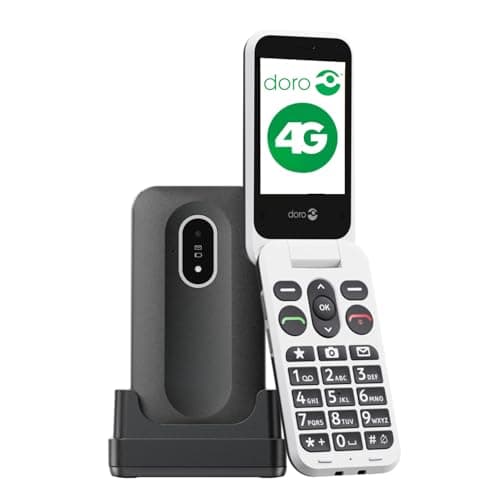 Image of Doro Leva L20 Unlocked Mobile Phone for Seniors - Large Display - Powerful HD Sound - Camera - Assistance Button with GPS Location - Basic Phone Without Internet (Black)