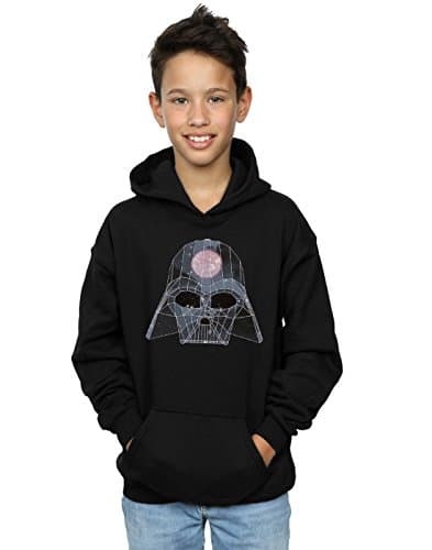 Image of Star Wars Boys Geometric Darth Vader Hoodie 5-6 Years Black