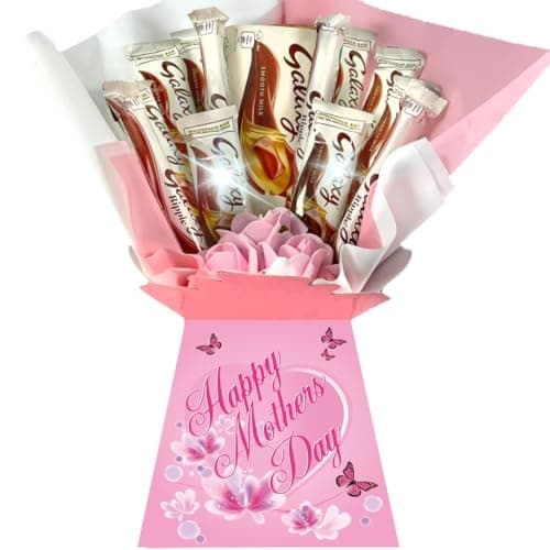 Image of Mothers Day Personalised Chocolate Gift Bouquet Hamper Compatible With GALAXY
